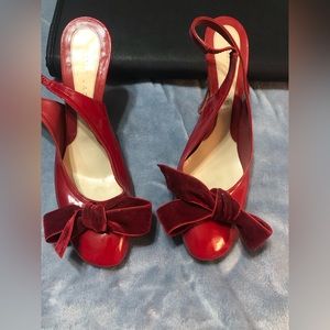 Marc Jacobs red sling back heels